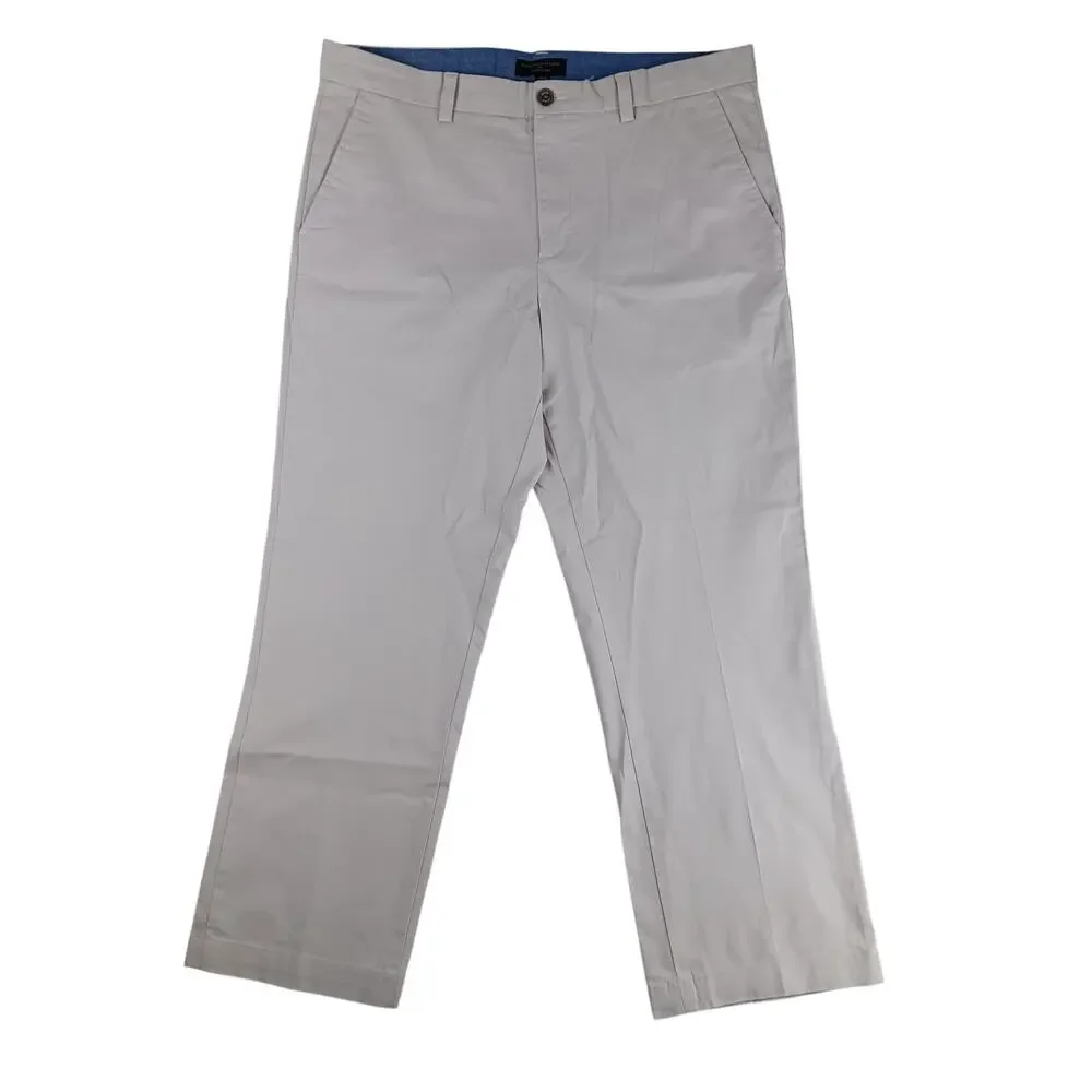 Banana Republic Aiden Chino Pants‎ Mens 36X28 Ivory Slim Straight Casual Preppy